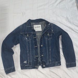 Abercrombie distressed jean jacket